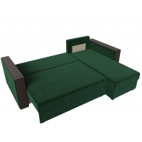Угловой диван Валенсия Лайт (микровельвет зелёный) - Изображение 3